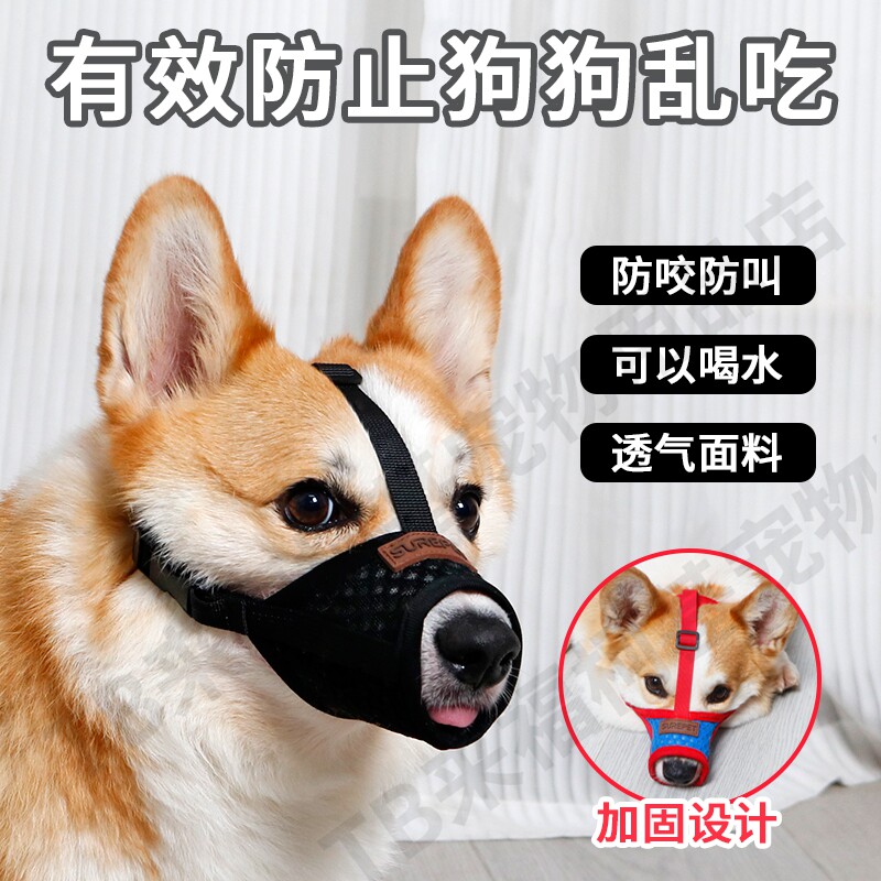 狗狗嘴套防咬乱叫吃口罩柯基柴犬小中大型犬狗嘴罩外出宠物嘴巴套
