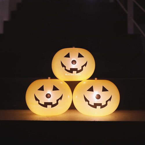 Halloween luminous decoration万圣节布置装饰装扮发光南瓜气球