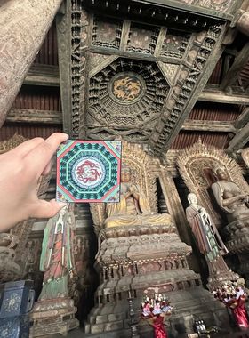 山西大同善化寺藻井 文创冰箱贴磁吸金属博物馆旅游纪念品伴手礼