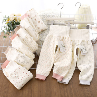 加厚秋裤 开裆高腰护肚秋冬宝宝薄棉裤 婴儿夹棉保暖裤 40克薄棉裤