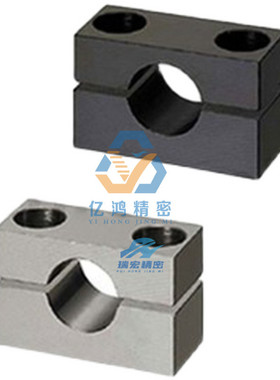 替代怡合达GCR02-D25-H20  分离型T形导向轴支座45钢镀镍