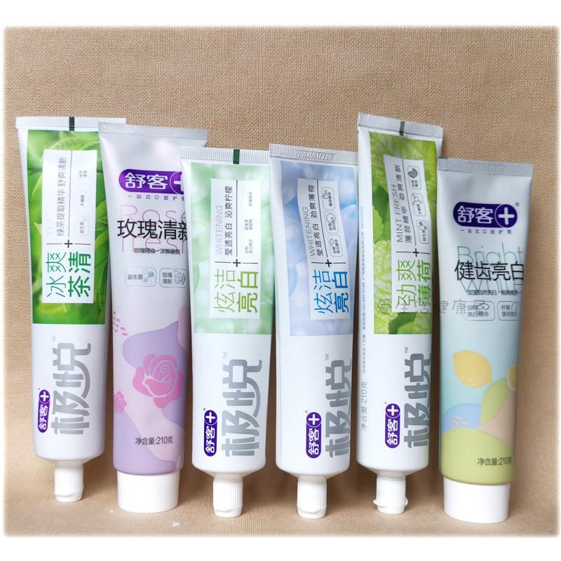 舒客柠檬清新美白无氟成人牙膏