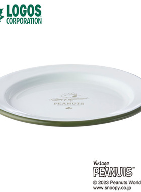日本logos联名x史努比户外露营创意搪瓷餐盘复古加厚菜碟户外餐具