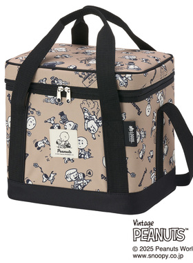 日本logos联名史努比保温包户外冰包带饭包野餐包背奶包收纳包