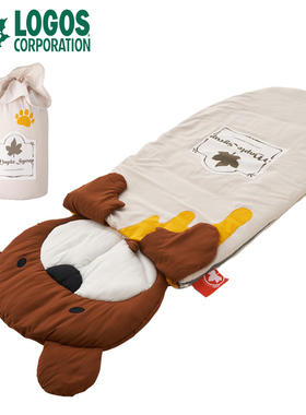 日本logos户外露营野营午睡小熊睡袋成人儿童睡袋异形睡袋