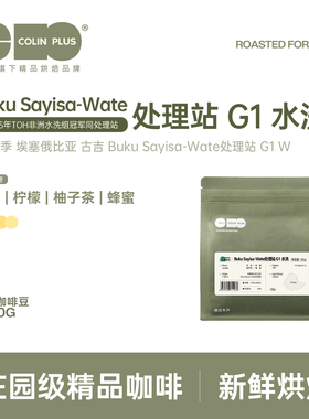 ColinPlus25产季埃塞古吉 Buku Sayisa-Wate处理站水洗咖啡豆100g