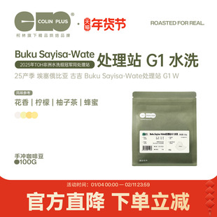 ColinPlus25产季埃塞古吉 Buku Sayisa-Wate处理站水洗咖啡豆100g