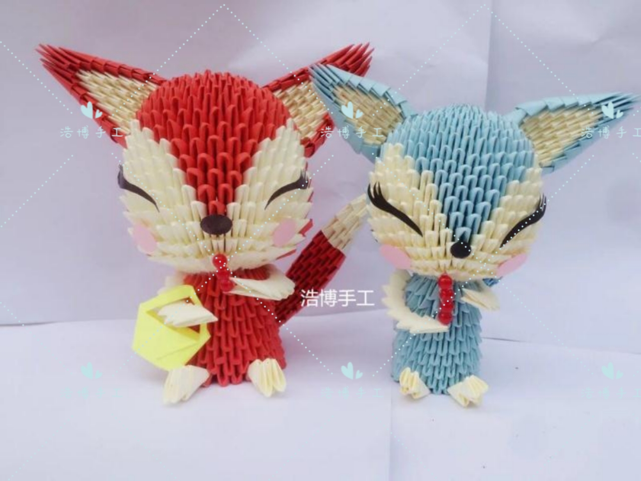 浩博三角插diy创意组合折纸阿狸手工作品生日礼品半