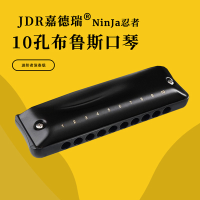 JDR嘉德瑞NinJa忍者十孔蓝调布鲁斯口琴10孔新手入门级专业演奏