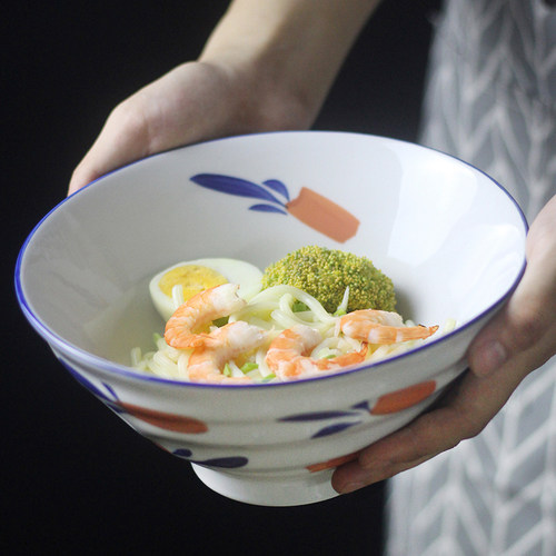 斗笠碗单个套装喇叭和风青花瓷