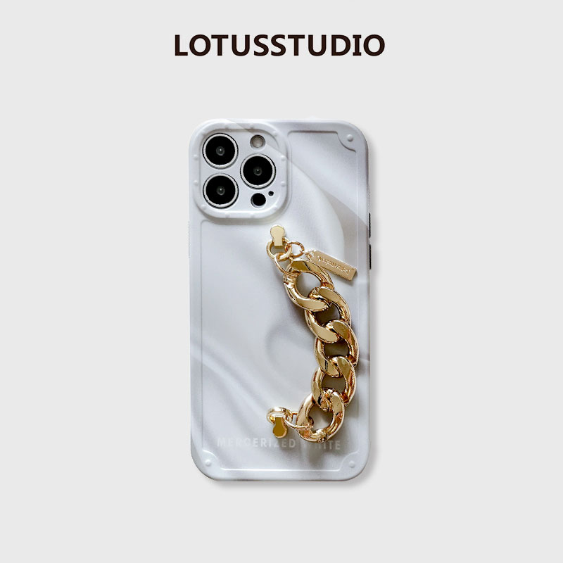 iPhone14高级丝绸印花金属链条