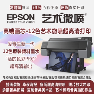 爱普生12色艺术微喷超高清摄影全家福照片打印插画海报毕设艺术品