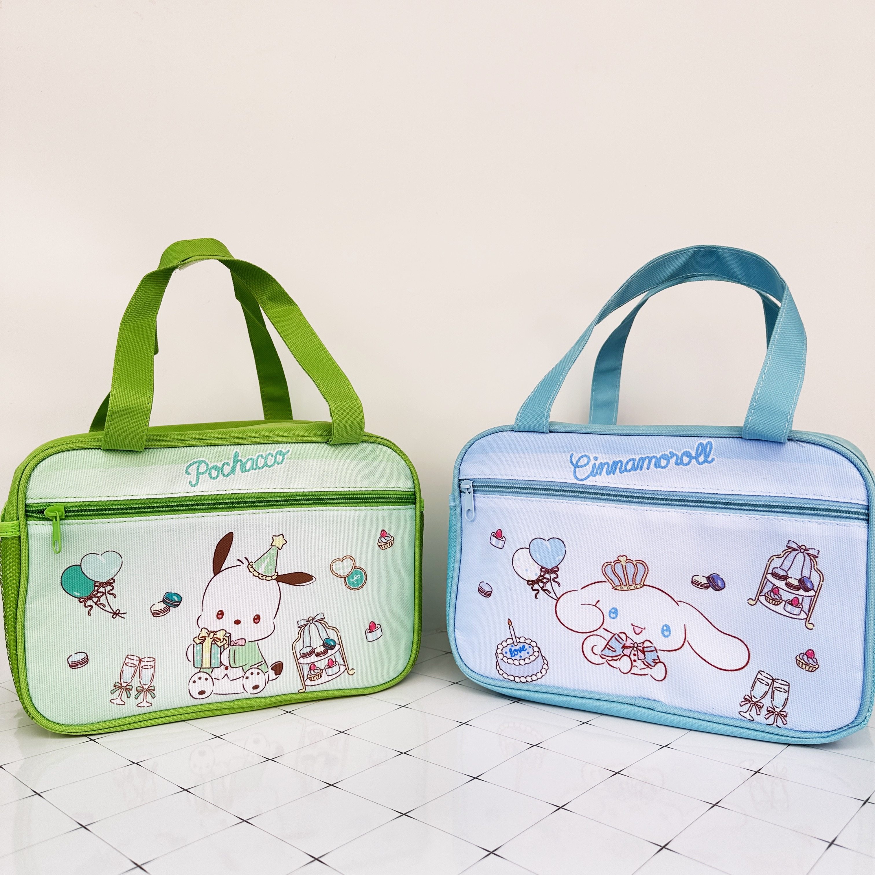 上班族便携保温带饭包便当防水正方形多层加热小熊电热饭盒手提袋