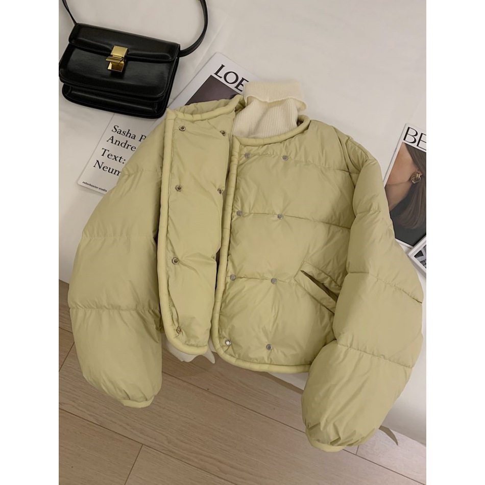 加厚棉服外套女装冬季短款韩系圆领保暖小个子面包服时尚百搭韩版