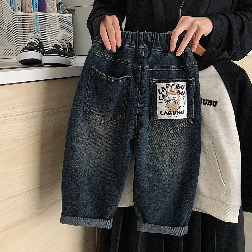 2025儿童休闲长裤萝卜裤牛仔裤
