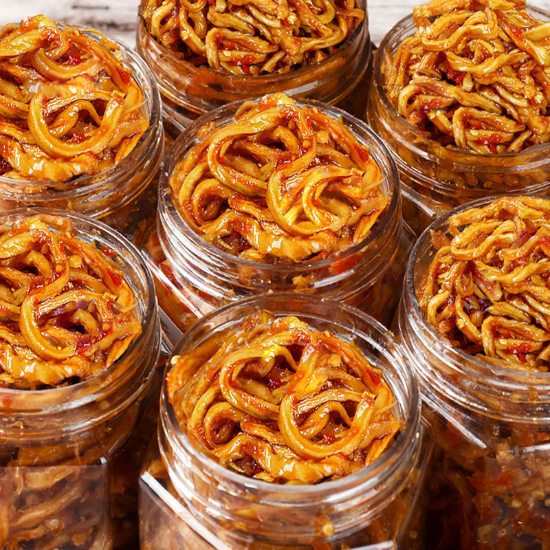 湖南香辣木瓜丝干酱菜榨菜咸菜下饭菜开味开胃萝卜条广西特产瓶装