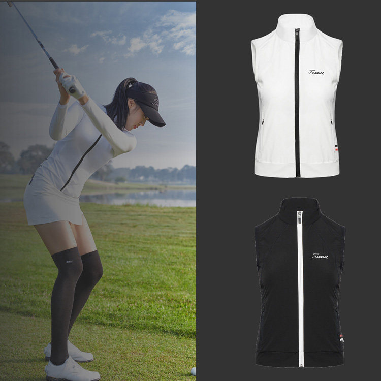 高尔夫女马甲外套修身透气弹力高尔夫外套防风马甲白黑色golf上衣|ruв категории движение/йога/фитнес/фанаты товаров, гольф, гольф - одежды - от Buy2taobao.com для оказания профессиональной услуги покупки агента Taobao