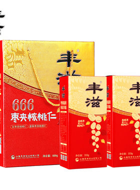 丰滋【心意礼盒】红枣夹核桃礼盒666g壶瓶枣灰枣加核桃仁