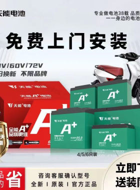 天能电动车电池48V60V72V20A32A45A二三轮电车大容量蓄电池