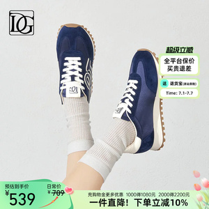 【商场同款】厚底增高阿甘鞋女2026春季新款复古德训鞋休闲运动鞋