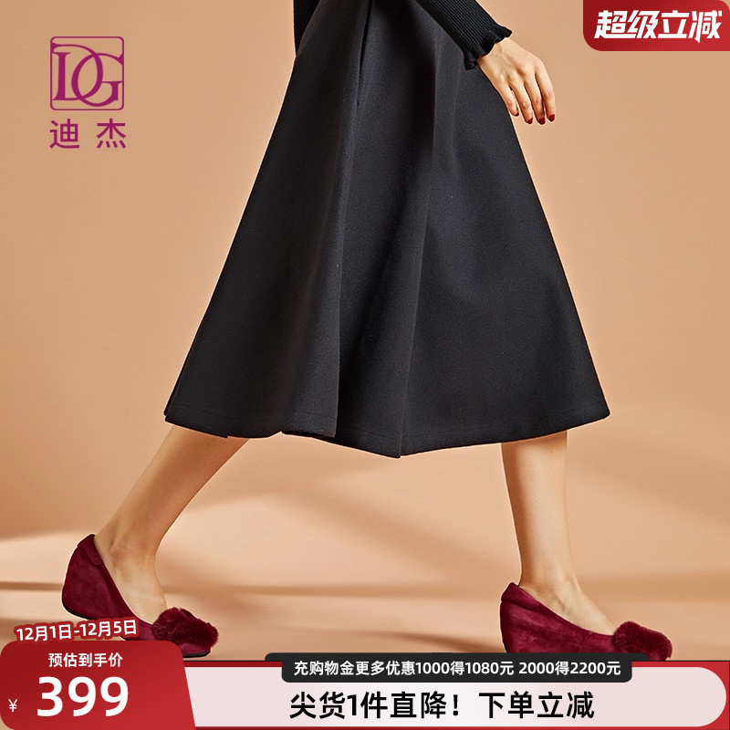 DG真皮加绒毛毛鞋女秋冬外穿