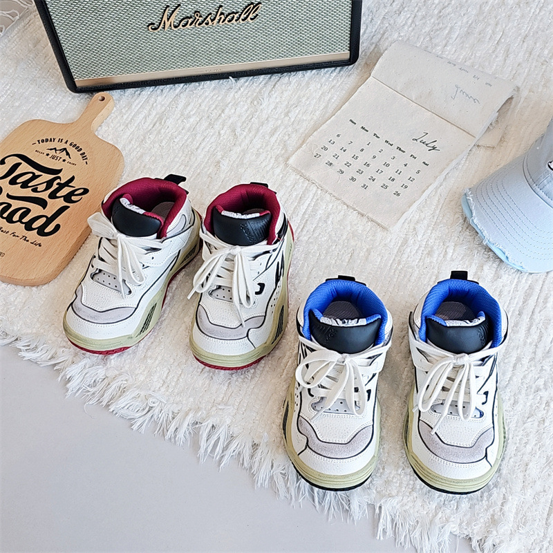 25Q2108童鞋2025秋款潮牌男女童高帮潮靴休闲鞋板鞋运动鞋明星款