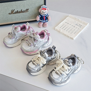 88376童鞋2026春款潮牌爆款儿童老爹鞋男女童轻便运动跑步篮球鞋