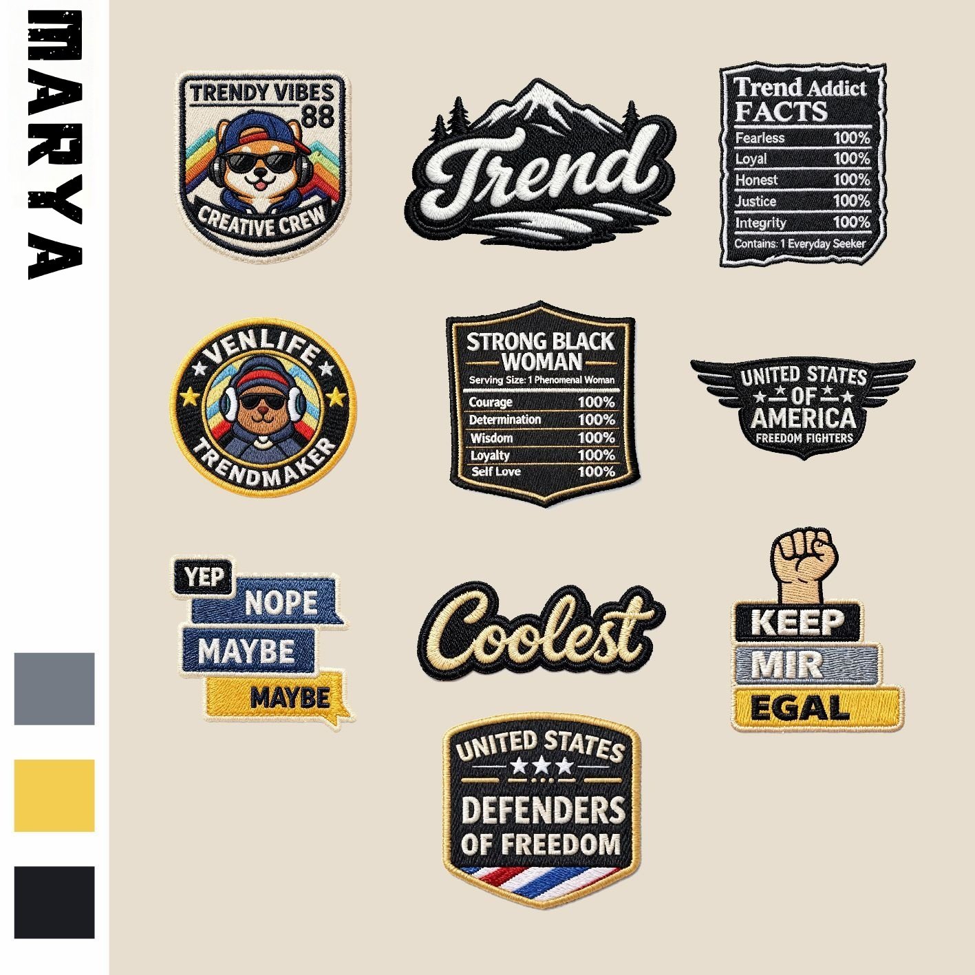 复古徽章刺绣布贴衣服裤子羽绒服破洞修补装饰自粘贴布衣服补丁贴