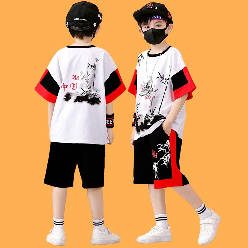中国风儿童演出服幼儿园男童童舞蹈服新中式男生六一儿童表演服装