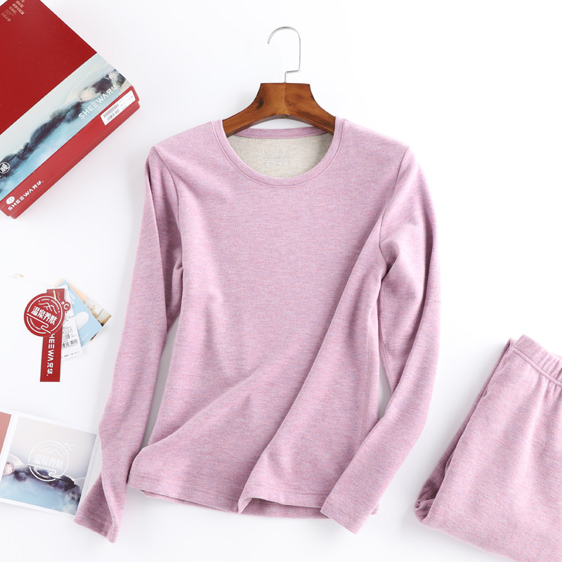 XIONGHUA UNDERWEAR LADIES SILK WOOL HOT SPRING SKIN NOURISHING WINTER HEATING FIBER BASE THERMAL UNDERWEAR SET 58107