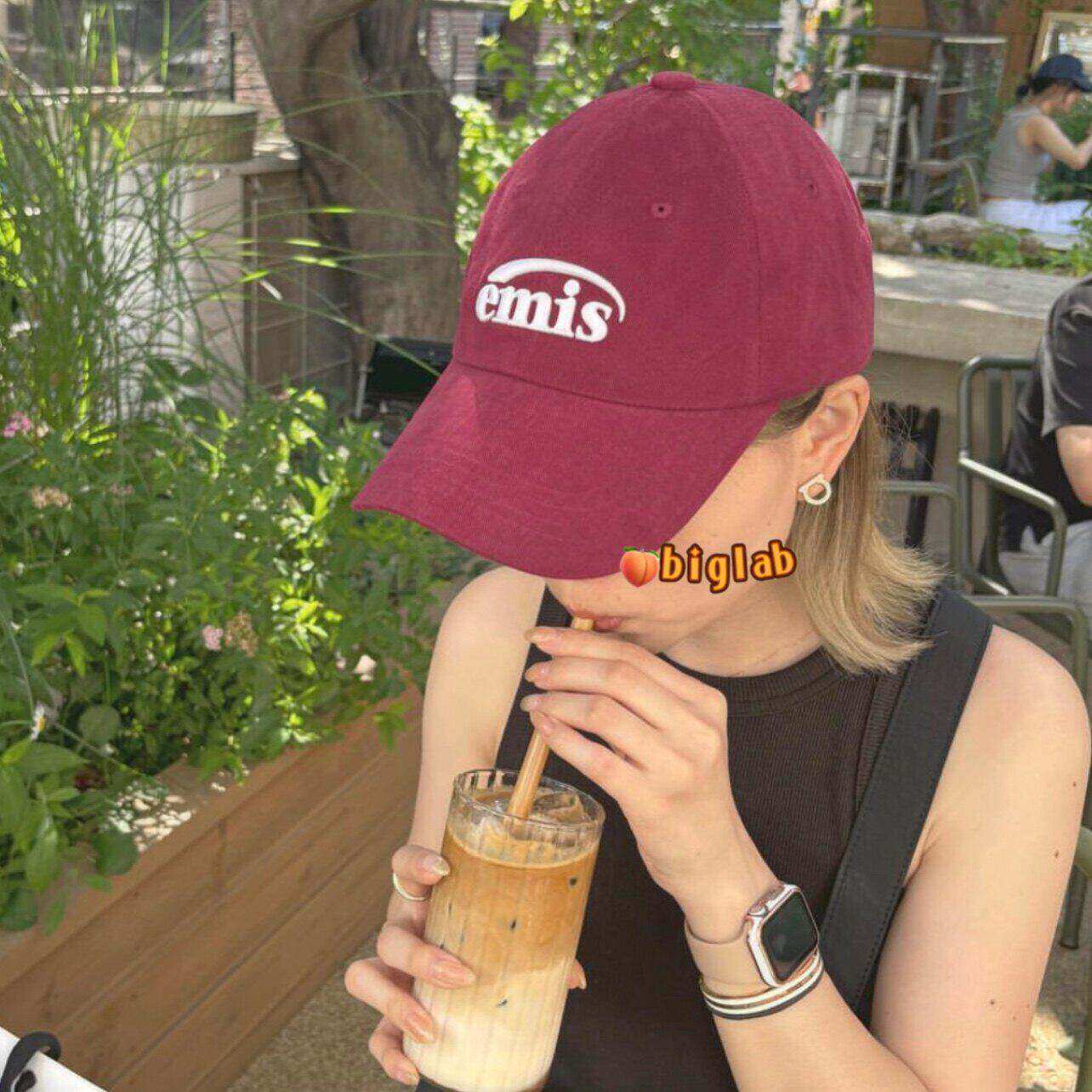 韩国代购emis赵露思同款棒球帽男女百搭显脸小鸭舌帽学生情侣帽