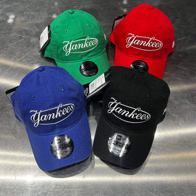 韩国Newera新品棒球帽软顶字母刺绣弯檐帽子940显脸小情侣棒球帽