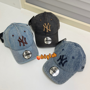 软顶鸭舌帽 男女同款 韩国代购 NewEra牛仔棒球帽NY刺绣940运动时尚