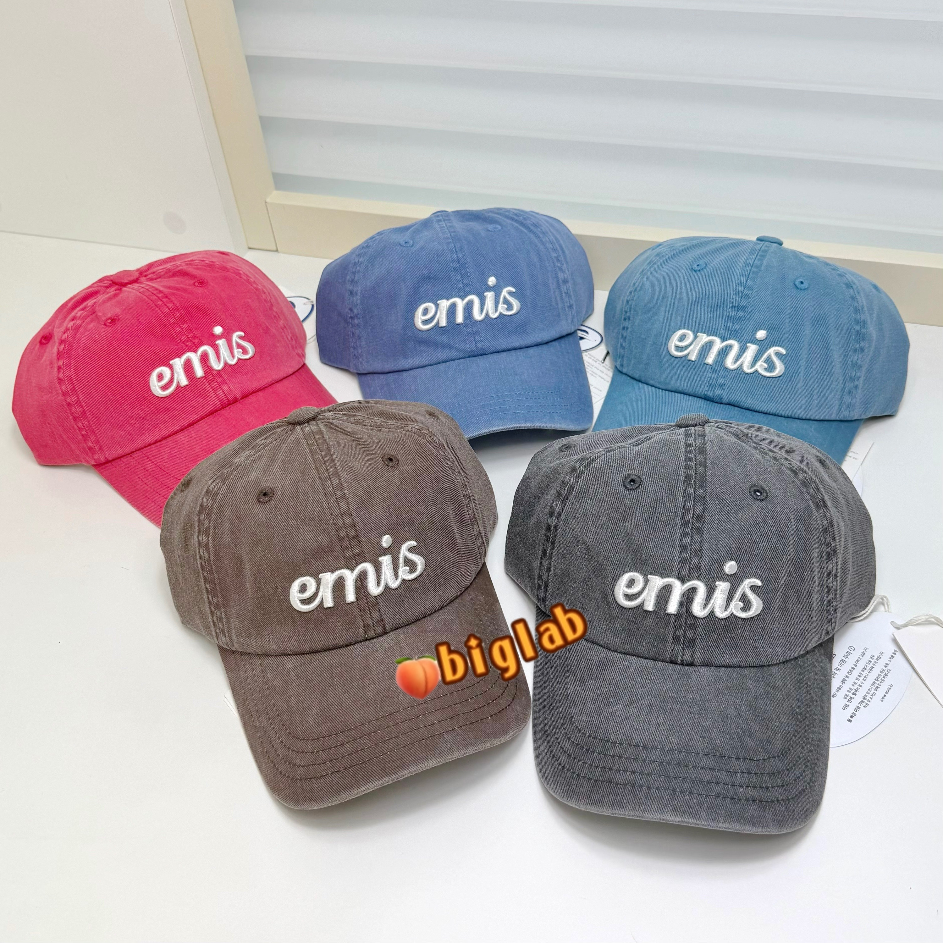 韩国emis牛仔棒球帽丹宁牛仔明星同款休闲百搭弯檐软顶经典款帽子