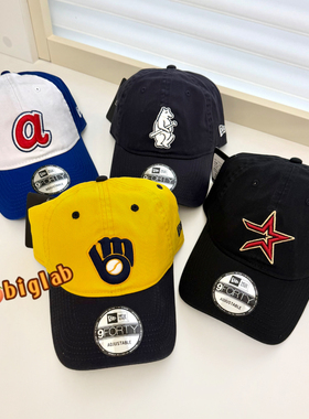 韩国NewEra940弯檐软顶棒球帽纽亦华美式复古风男女同款潮牌帽子