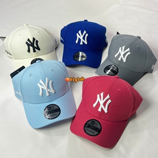 940刺绣大标运动鸭舌帽 硬顶大标棒球帽男女同款 韩国New Era正品