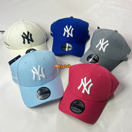 韩国New Era正品硬顶大标棒球帽男女同款940刺绣大标运动鸭舌帽