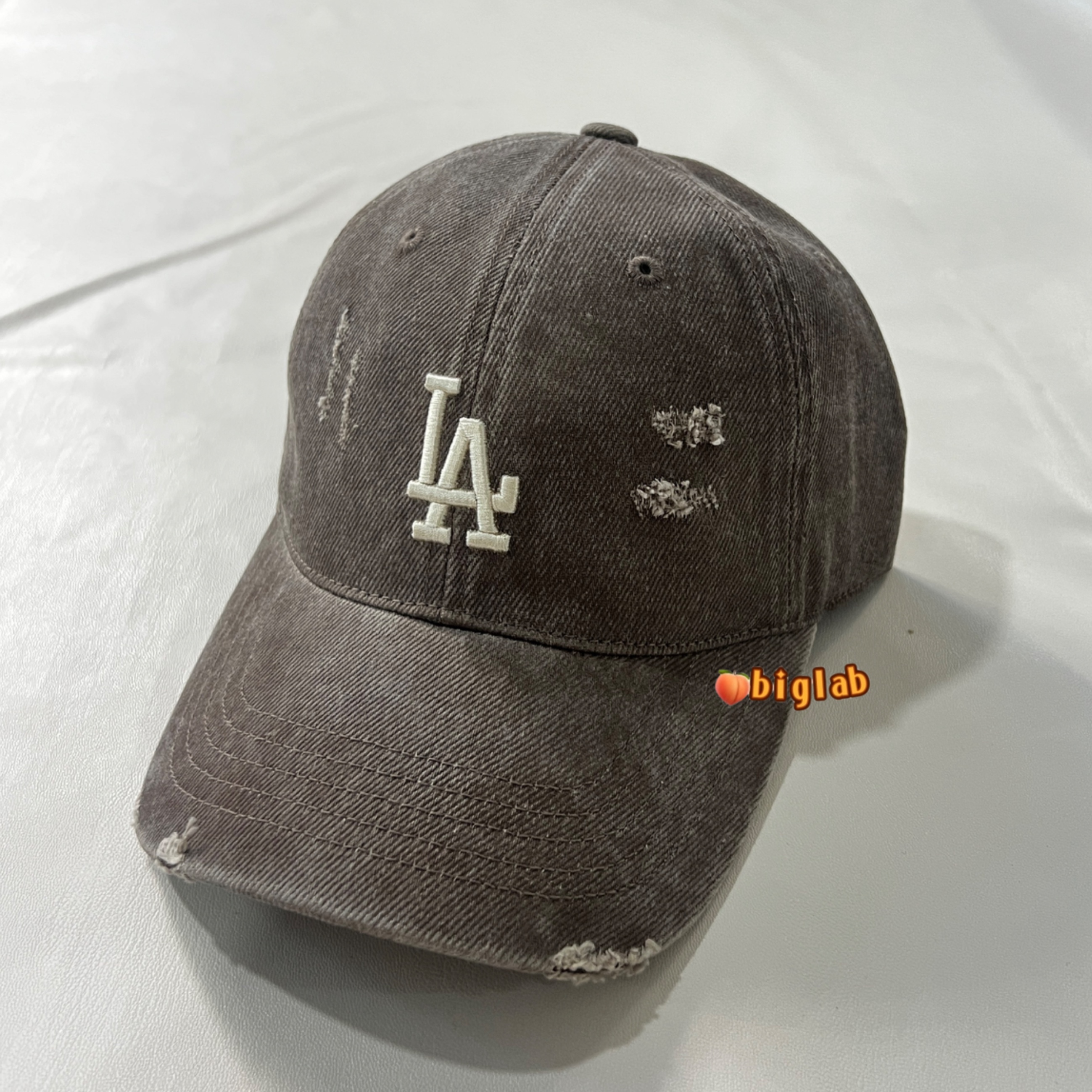 柳智敏同款mlb破洞牛仔棒球帽
