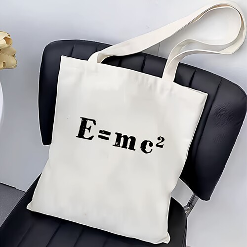 E=mc²帆布包质能公式创意英文