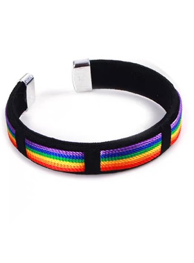 开口手圈六色彩虹饰品手工绕绳情侣闺蜜礼物手环编织手镯