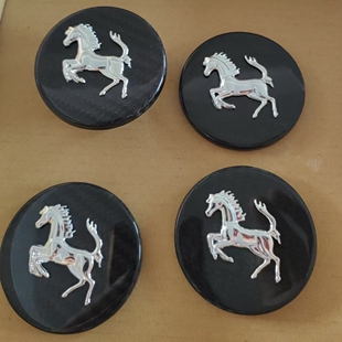 定制法拉利改装轮毂盖真碳纤维中心盖458轮盖488装饰盖胎铃盖56mm