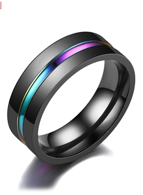 男士蹦迪钛钢食指典雅风尾戒