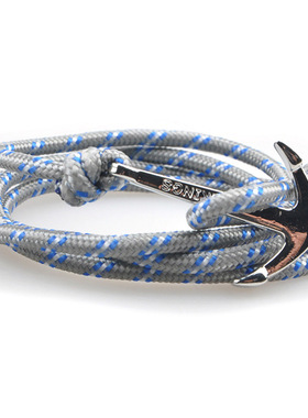 热卖 船锚手链 鱼钩维京海盗 SA银色 钢铁城