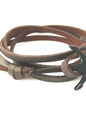 钛钢船锚维京人情侣手链