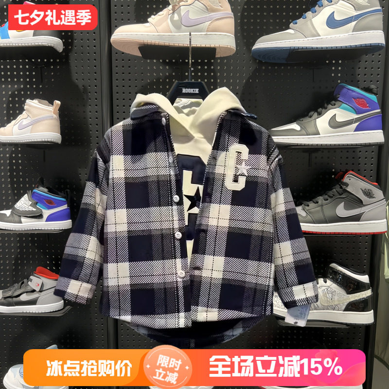 匡威童装儿童长袖开襟毛呢外套