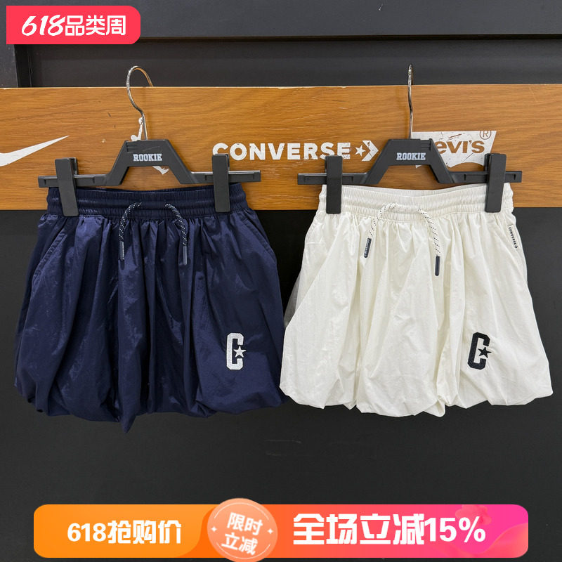 女童运动裙裤匡威正品夏装儿童防走光灯笼裙宝宝锦纶速干休闲短裙