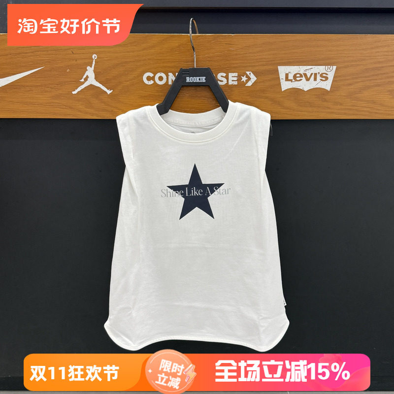 匡威儿童星星印花无袖背心夏季