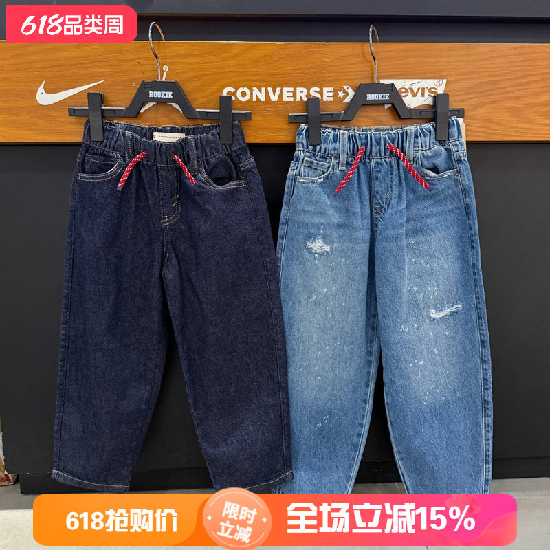 李维斯童装儿童牛仔裤26春男童时尚休闲长裤宽松直筒裤 LV2612039
