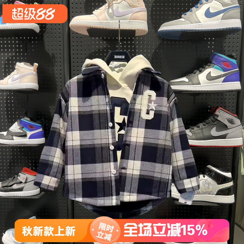 匡威童装儿童长袖开襟毛呢外套