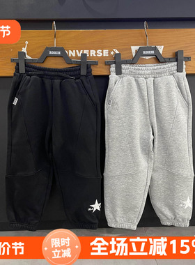 匡威童装加绒运动裤24冬男女童宽松卫裤休闲保暖长裤子CV2442062